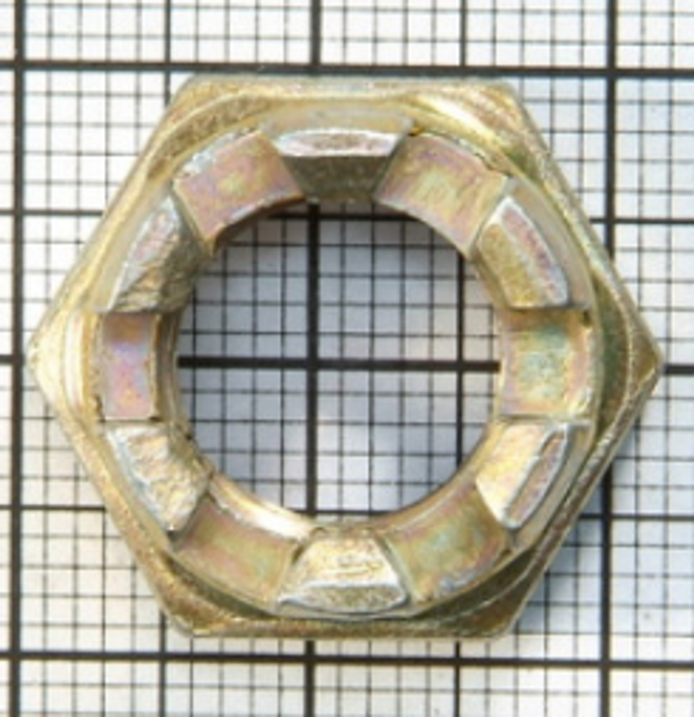 Гайка 12х1.25 корончатая рулевых тяг 2108 (уп10/20шт)