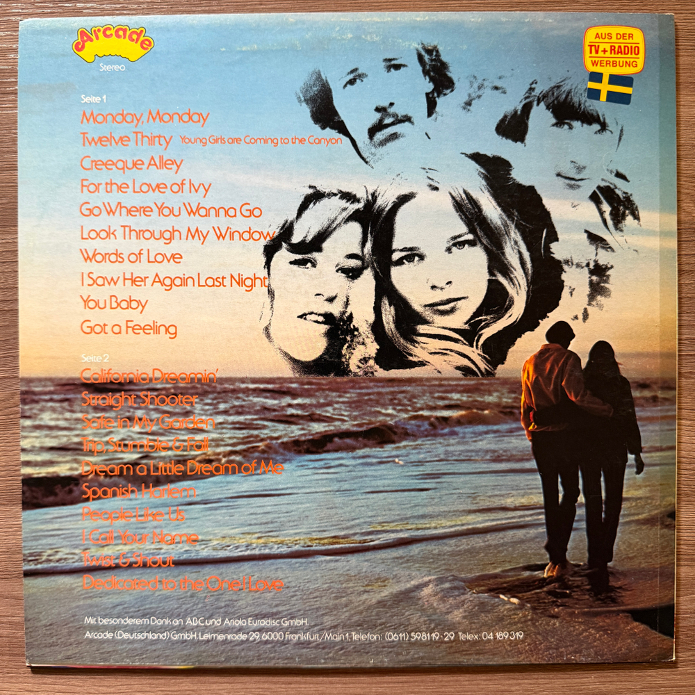 The Mamas & The Papas – Die 20 Schönsten Hits (Германия 1978г.) Т
