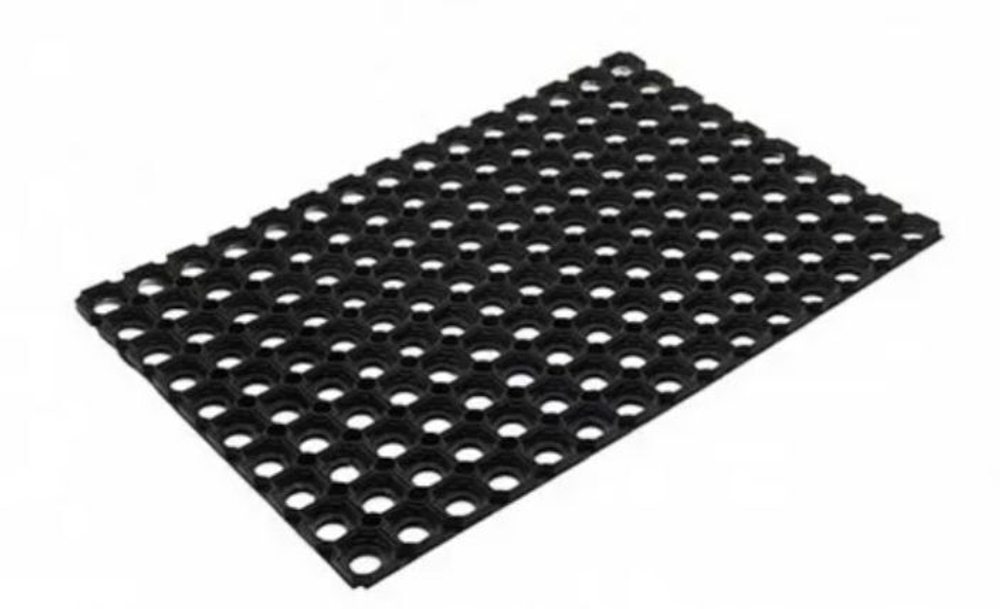 Коврик пороговый резиновый ячеистый чёрный 50*80см Vortex 20002