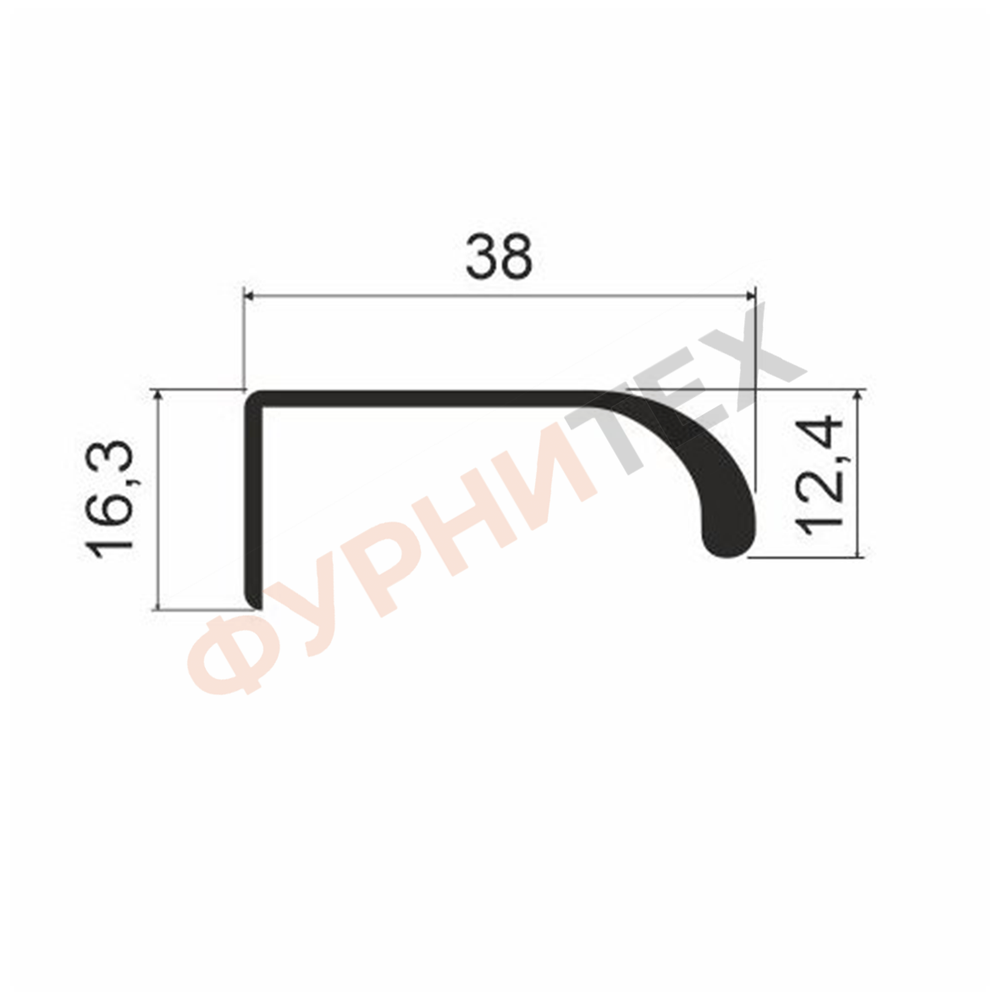 RP02 Ручка мебельная 60мм, A21 Латунь