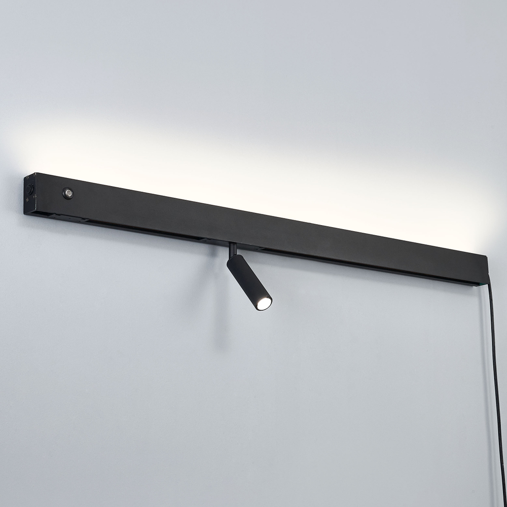 810657 Светильник настенный FIUME SPOT 230V LED 10W 270LM 100G (Back light)+7W(Spot light) 460LM 24G ЧЕРНЫЙ 4000K