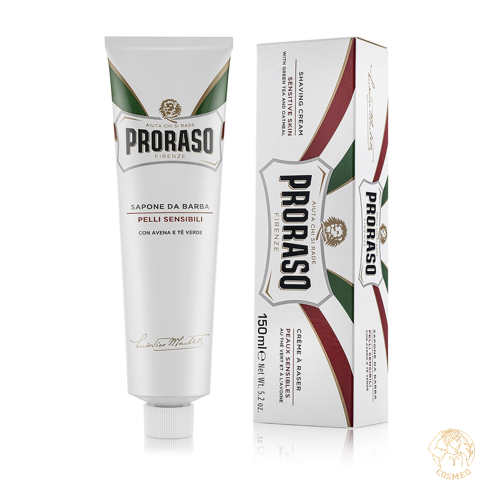 Крем для Бритья для Чувствительной Кожи с Зеленым Чаем и Овсом Proraso 150 мл