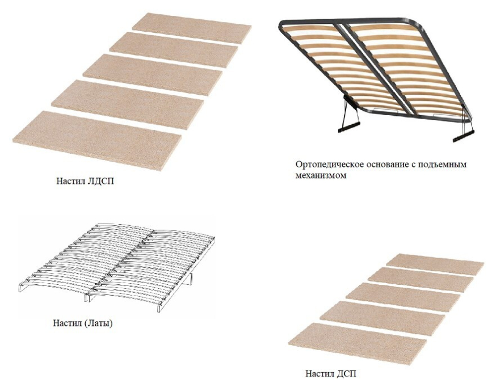 "Франк" Кровать двойная 1.6 КР-14 крафт/метрополитан грей