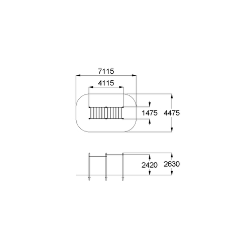 Рукоход двойной разноуровневый