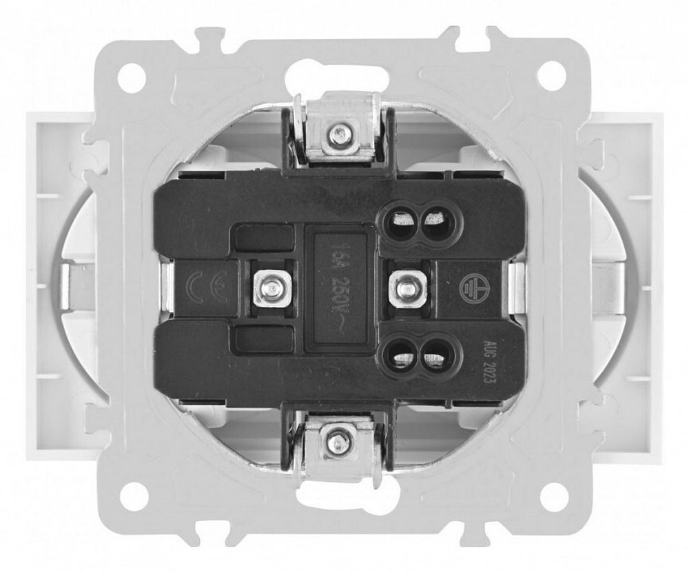 Розетка двойная с заземлением, без рамки Arte Milano am-203 203.40-2.white