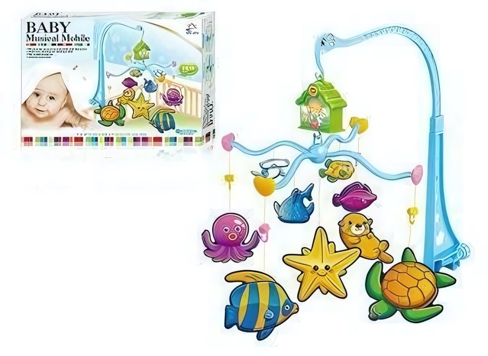 Карусель муз. заводная "Сказки моря", фигурки ламин. картон