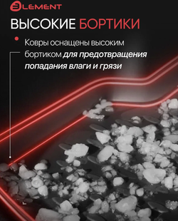 Коврик в багажник для ROX 01 2024-н.в., Внедорожник 5 дв., короткий (3-й ряд разложен), 1 шт. (полиуретан) ELEMENTA71705K13