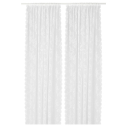 IKEA ALVINE  (ИКЕА АЛВИНЕ)  -  SPETS Шторы, 1 пара, на туннеле/кремовые, 145x300 см