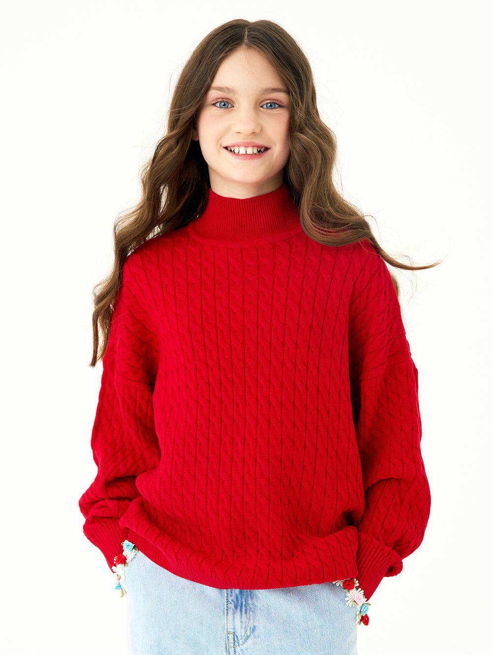 Джемпер для девочки AT1277 красный