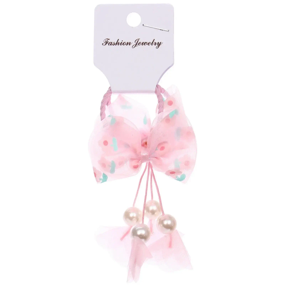 Резинки для волос детские 2шт «КОНФЕТКИ», жемчужинки, микс 5 цветов, d-3см