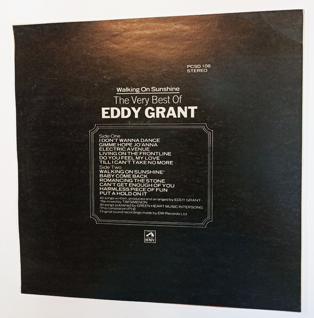 Винтажная виниловая пластинка LP Eddy Grant Walking On Sunshine The Very Best Of Eddy Grant (India 1990)