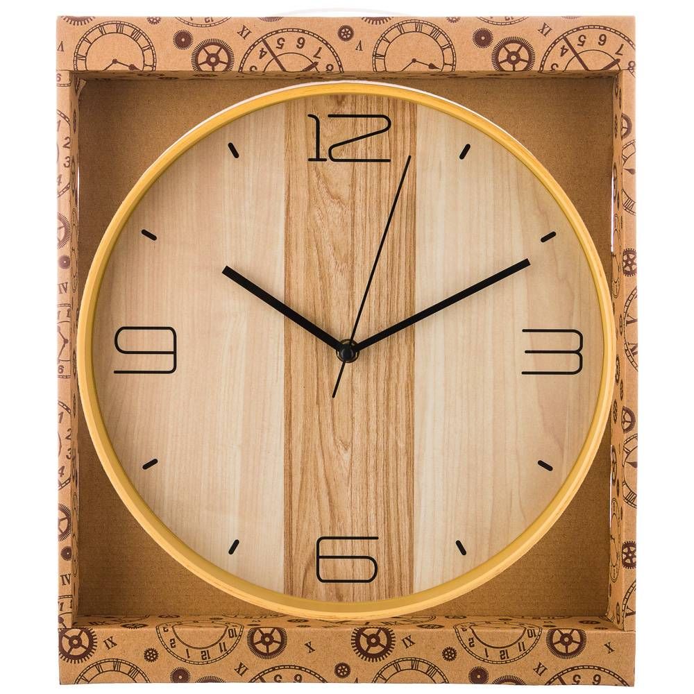 ЧАСЫ НАСТЕННЫЕ КВАРЦЕВЫЕ "КЛЕН ТАНЗАУ" ДИАМЕТР=30 СМ. ДИАМЕТР ЦИФЕРБЛАТА=29 СМ. (КОР=6ШТ.)