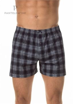Трусы мужские семейные для больших мужчин Pantelemone PMBB-421, клетка серая