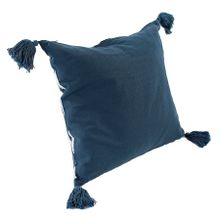 Чехол для подушки Traffic с кисточками серо-синего цвета из коллекции Cuts&amp;Pieces, 45х45 см