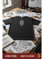 Футболка с вышивкой черная Север Сияние