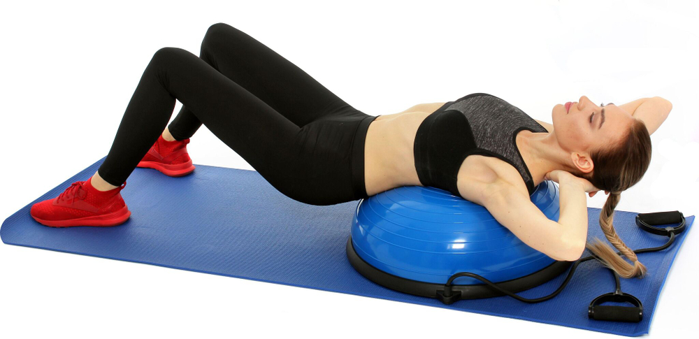 Полусфера Bradex SF 0376 Bosu с эспандерами и насосом