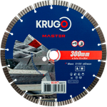 Диск алмазный Турбо сегментный KRUGO MASTER 300х3,0х25,4х12mm, 81073000272