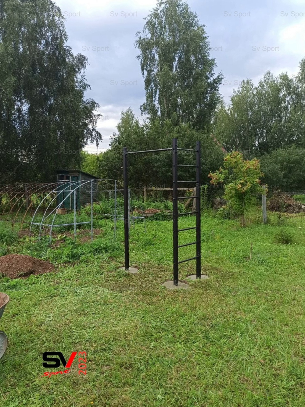 Монтаж уличной шведской стенки Sv Sport (3 вертикальных столба)