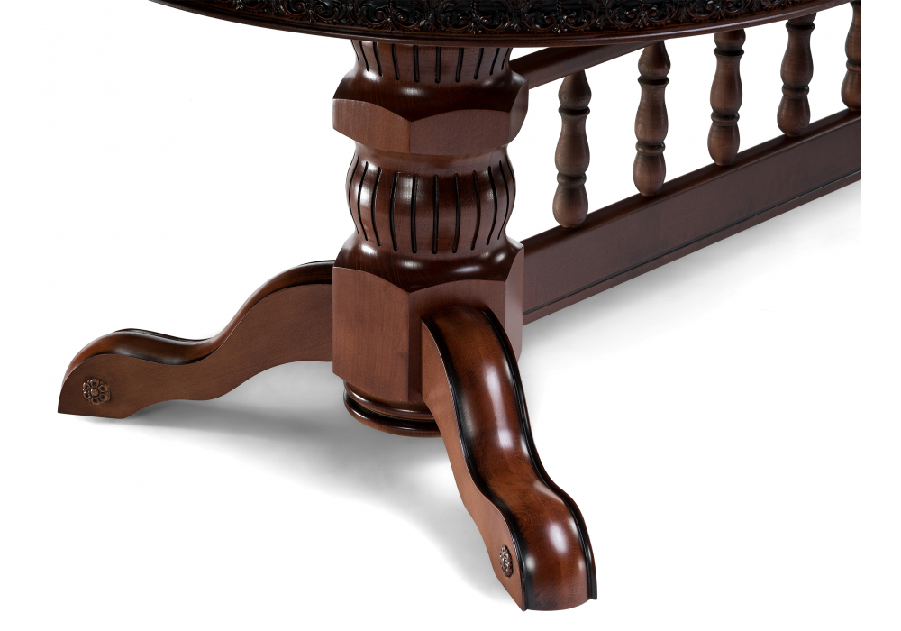 Стол деревянный Woodville Кассиль орех, коричневая патина