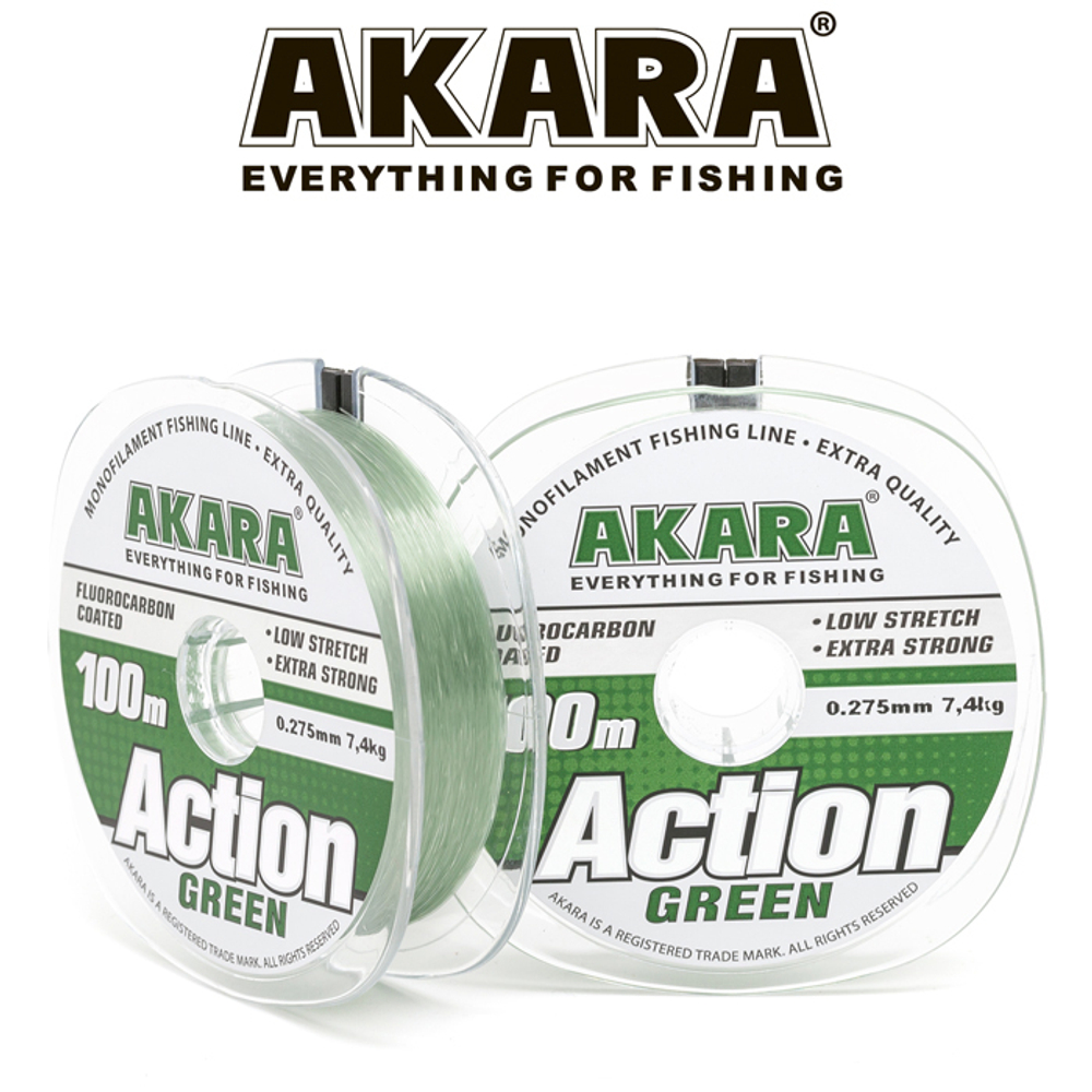 Леска Akara Action Mossgreen 100 м 0,40 серо-зеленая