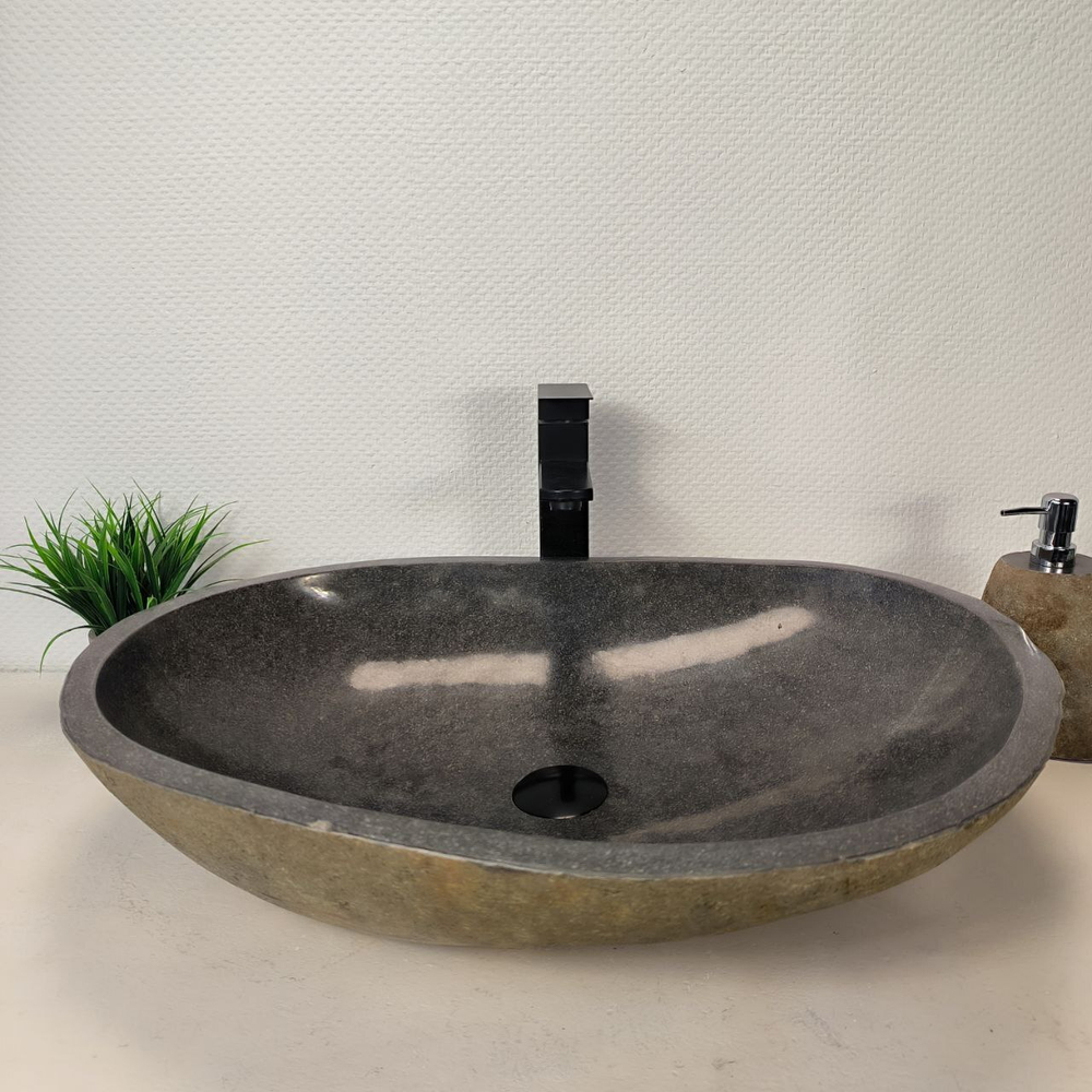 Раковина из речного камня RS-66037 63х47х16 из натурального камня