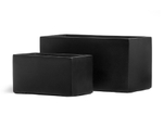 Кашпо TREEZ Effectory Black Stone Низкий узкий прямоугольник Антрацит в-22, ш-20, дл-40 см 41.33-12-22-079-BLCK-40