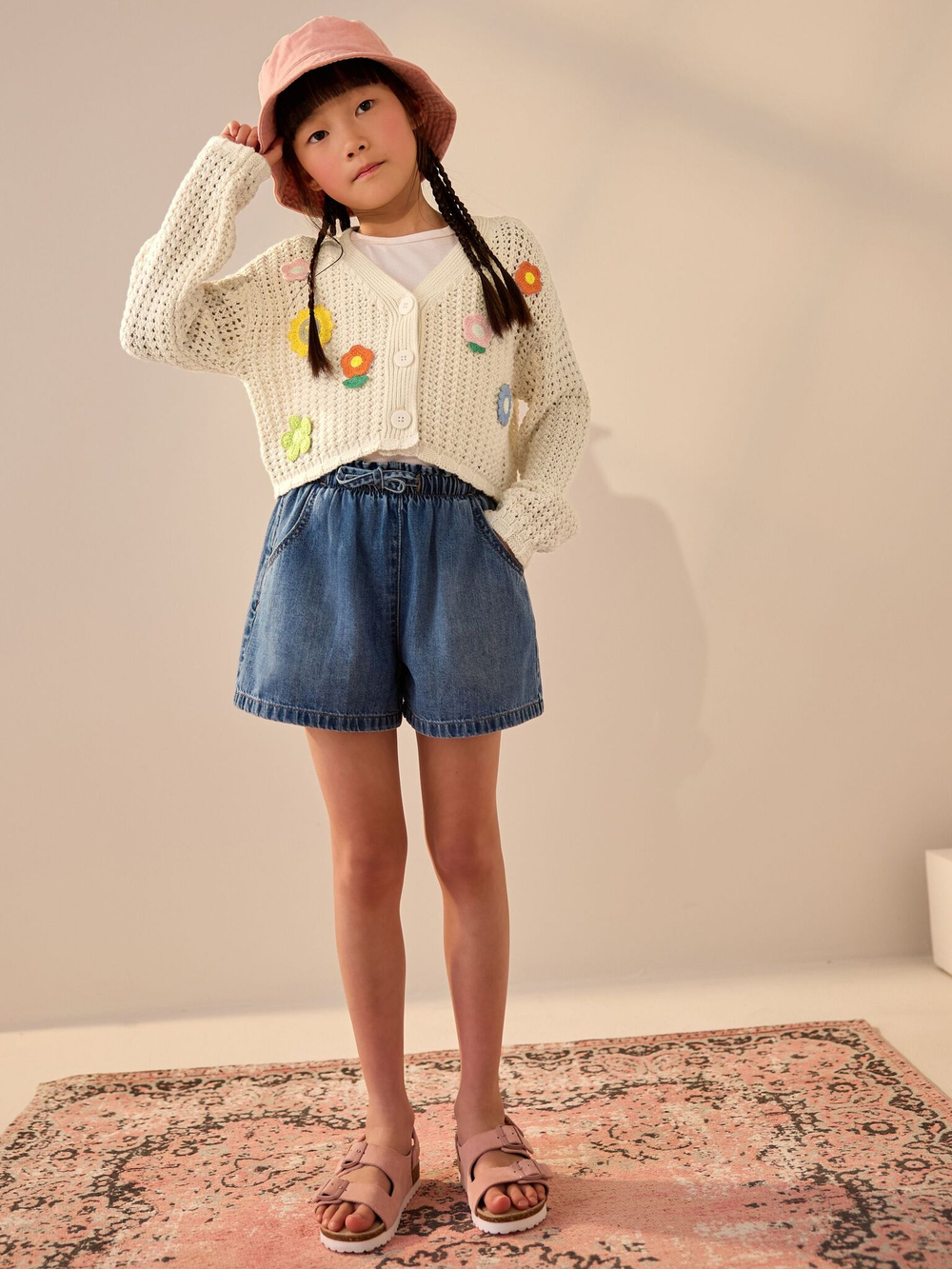 Кардиган вязаный для девочки Next E29-008, Молочный