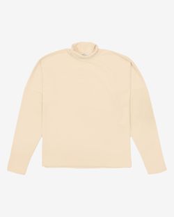 Лонгслив High Neck Logo Moonbeam бежевый