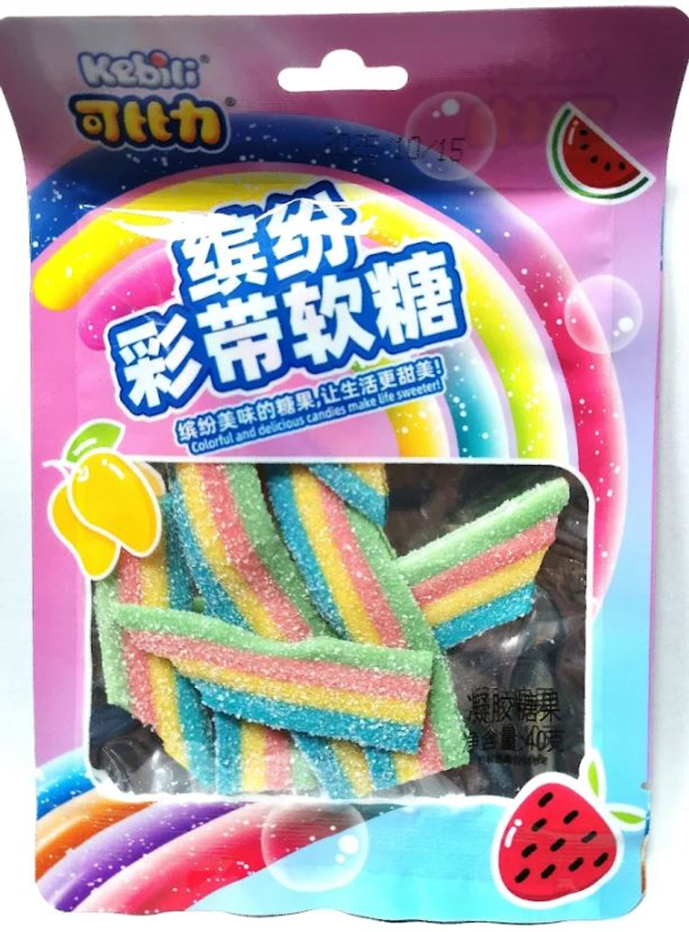 Конфеты  Kebili мармеладная радуга 40г