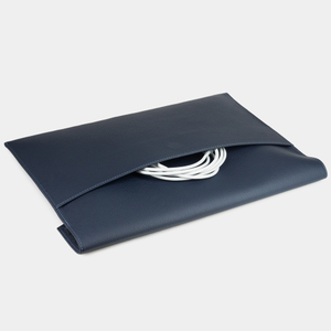 Чехол для MacBook Pro 13-14' из натуральной кожи теленка, синего цвета