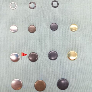 Кнопки ALFA 12.5мм Комплект 10шт цвет никель