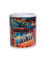 Кружка подарок сувенир на день рождения "Happy birthday! Яркая", с нанесением 3669931