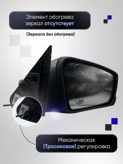 Зеркала Гранта Калина 1, 2 Датсун Механика Без обогрева