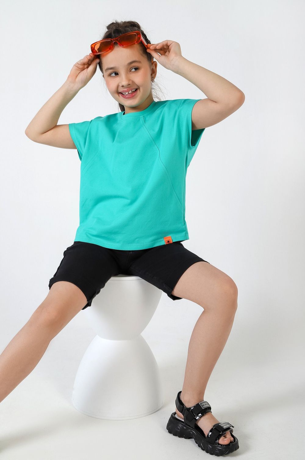 Фуфайка (футболка) для девочки Гретта-1 Виотекс МЕНТОЛОВЫЙ