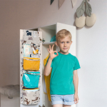 Кармашки для детского сада на липучке. Собаки принт