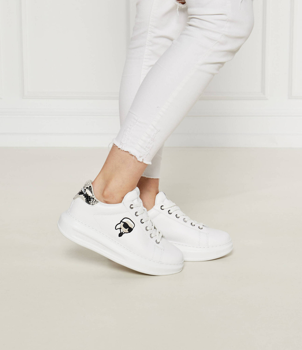 Кожаные кроссовки Karl Lagerfeld - белый(KL62528F)