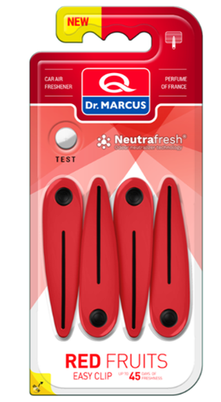 Ароматизатор на обдув Dr Marcus CLIP  (прищепки по 4шт) Красные Фрукты