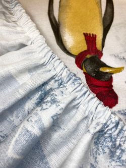 Простынь на резинке перкаль Сказка "Лапландия" 160x200 см