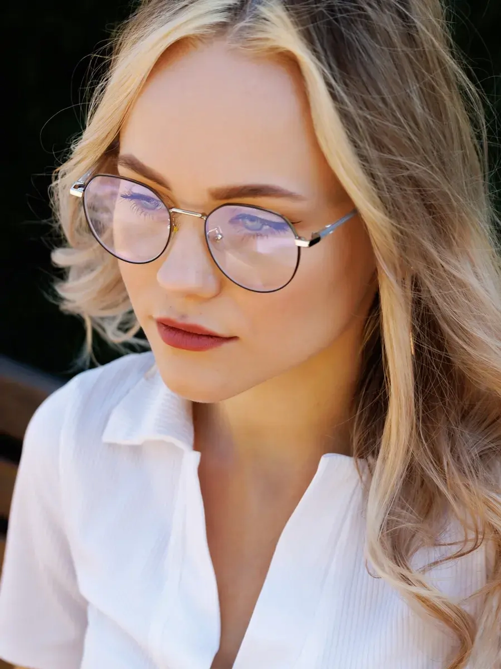 Очки для компьютера имиджевые защитные прозрачные нулевки