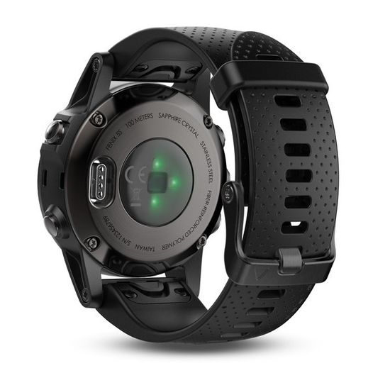 Спортивные смарт часы Garmin Fenix 5S Sapphire - черные с черным ремешком 010-01685-11