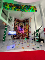 Сброс 500 воздушных шаров из сетки