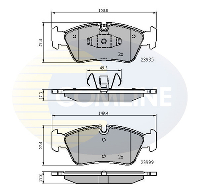 COMLINE - CBP01590-CML - Brake Pad Set, disc brake