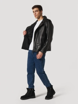 Косуха из натуральной кожи байкерская куртка