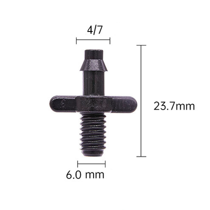 Штуцер соединительный 4/7 с резьбой, 20 штук.