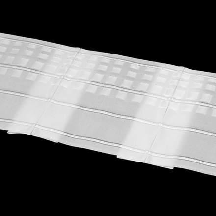 Шторная лента Oz-Is арт. 4389 Р, бантовые складки, коэф. сборки 1:2,0, цвет белый (ширина 150 мм)