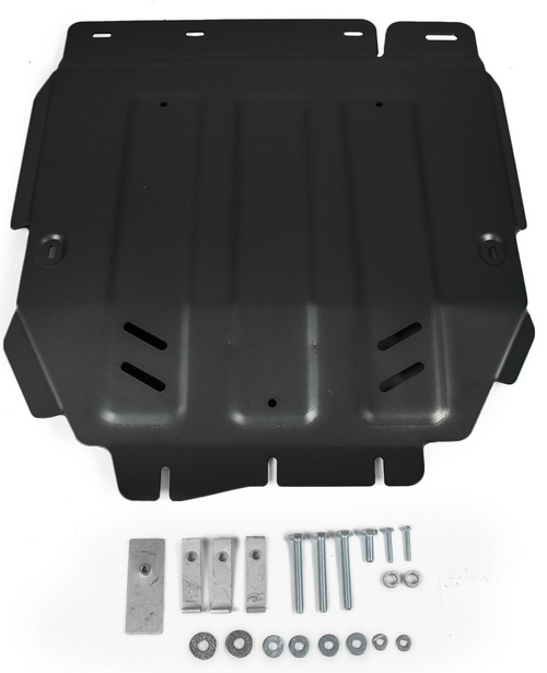 Защита КПП Rival для Mercedes-Benz X-klasse (V - 2.3TD; 3.0D) 4WD 2017-н.в. (устанавл-ся совместно с 2111.4165.2.3), сталь 3 мм, с крепежом, штампованная, 2111.3942.1.3