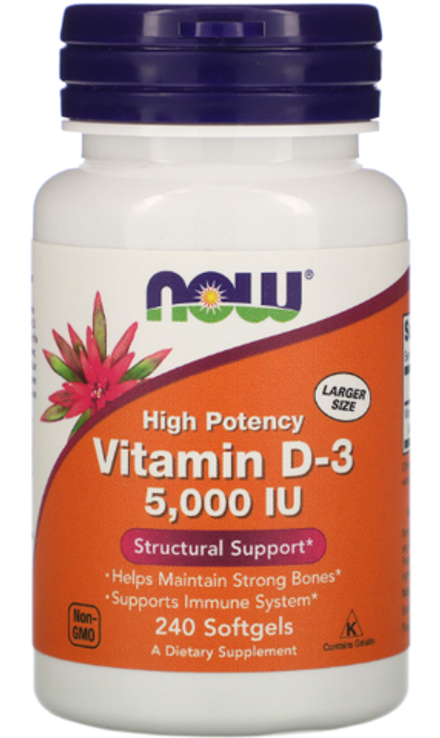БАД Vitamin D3 5000 ME 240 капс (Now)