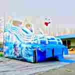 Надувная водная горка для бассейна «Мишка на севере», 8*4*5,5 м