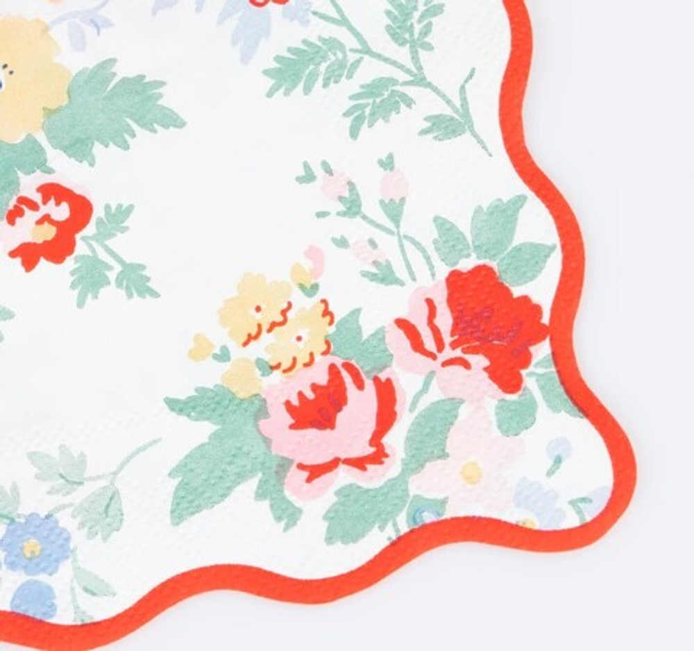 Салфетки маленькие "Винтажные цветы" 16 шт. (12,7 х 12,7 см)