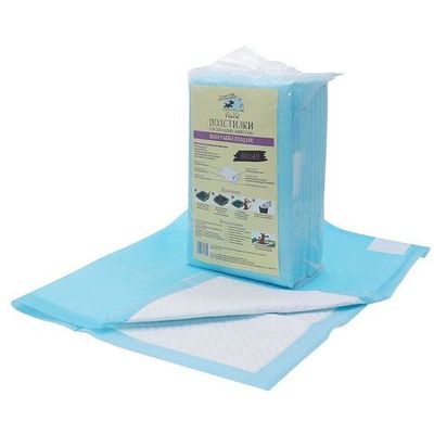 Пеленки впитывающие с фиксирующими полосками "VitaVet"  60*40 (12 шт/уп)